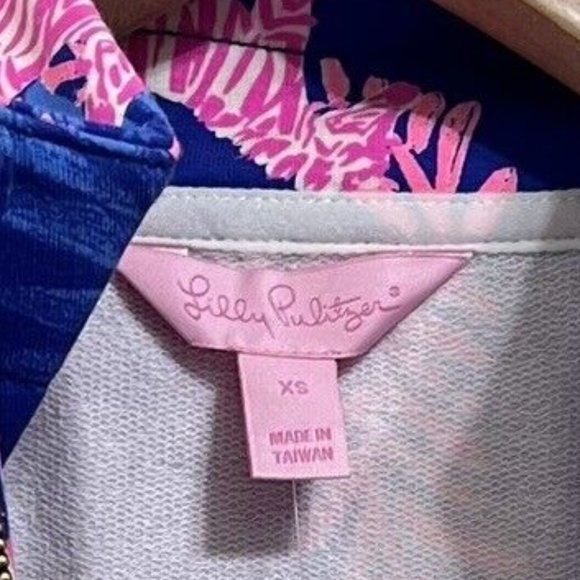 SOLD! Lilly Pulitzer Skipper Popover NWT XS Royal Purple Dazzle Zip UPF 50+ NEW - Picture 7 of 16